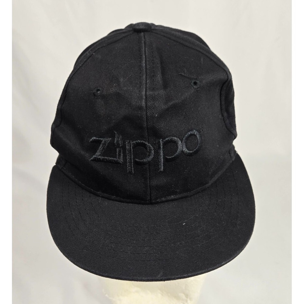 Zippo Black‎ Baseball Cap Hat Adjustable Snapback Embroidered Logo Subtle Biker